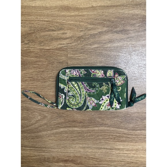 Vera Bradley Handbags - Vintage Vera Bradley Pleated Tote Bag Blueberry Blooms Pattern Zip Around Wallet